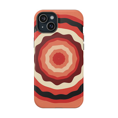 Retro Sunset iPhone Case - 70s Inspired Floral Design, Aesthetic Gift Idea