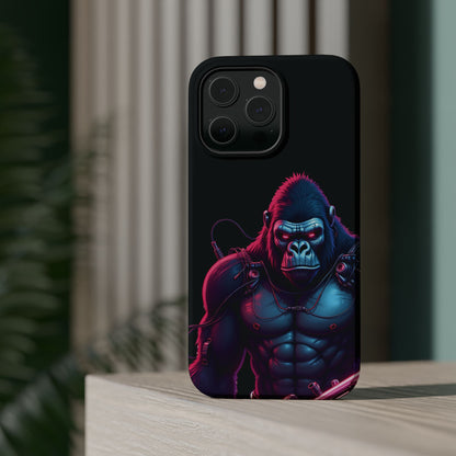 Cyber Primal Phone Case – Neon Power, Gorilla Strength