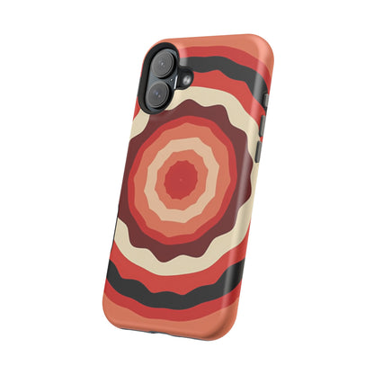Retro Sunset iPhone Case - 70s Inspired Floral Design, Aesthetic Gift Idea