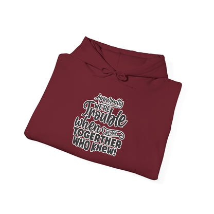 Apparently We're Trouble Hoodie – Fun & Bold Friendship