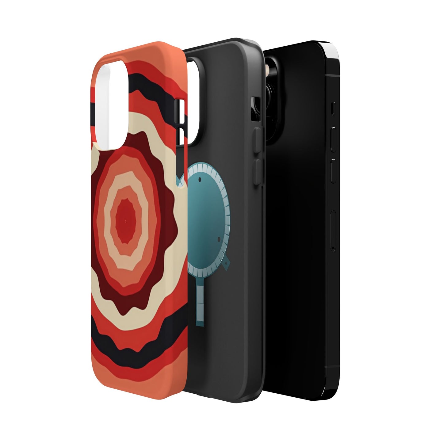 Retro Sunset iPhone Case - 70s Inspired Floral Design, Aesthetic Gift Idea