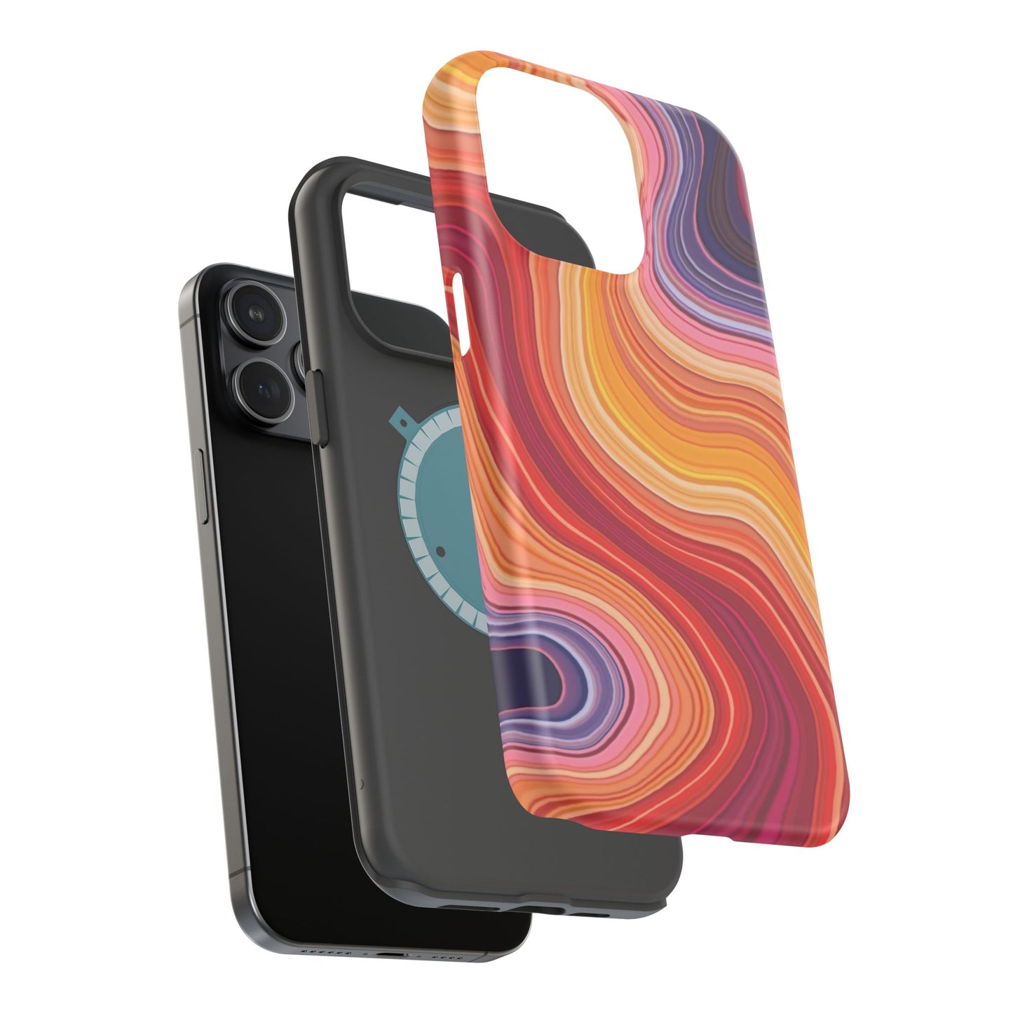 Lava Flow iPhone Case - Abstract Swirl Design, Trendy Aesthetic Gift Idea