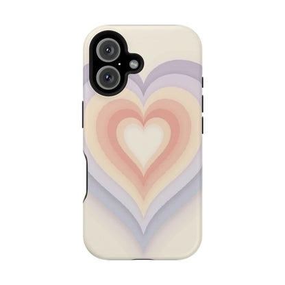 Radiant Heart iPhone Case - Pastel Layered Design - Cute Y2K Aesthetic Gift