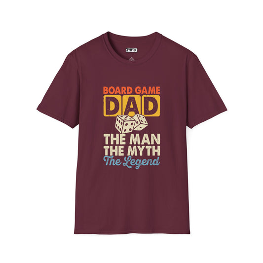 "Board Game Dad" Funny & Trendy Graphic Tee – Perfect Gift for Gamer Dads, Family Night Lovers & Game Night Champions