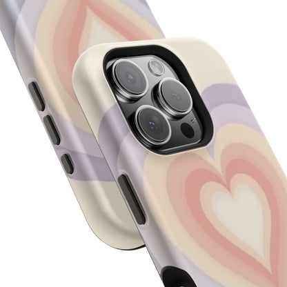 Radiant Heart iPhone Case - Pastel Layered Design - Cute Y2K Aesthetic Gift