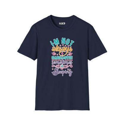 Funny Sarcastic Shirt - Sleepy Tee, Witty Graphic T-Shirt, Gift for Sarcastic People, Black Aesthetic Clothing