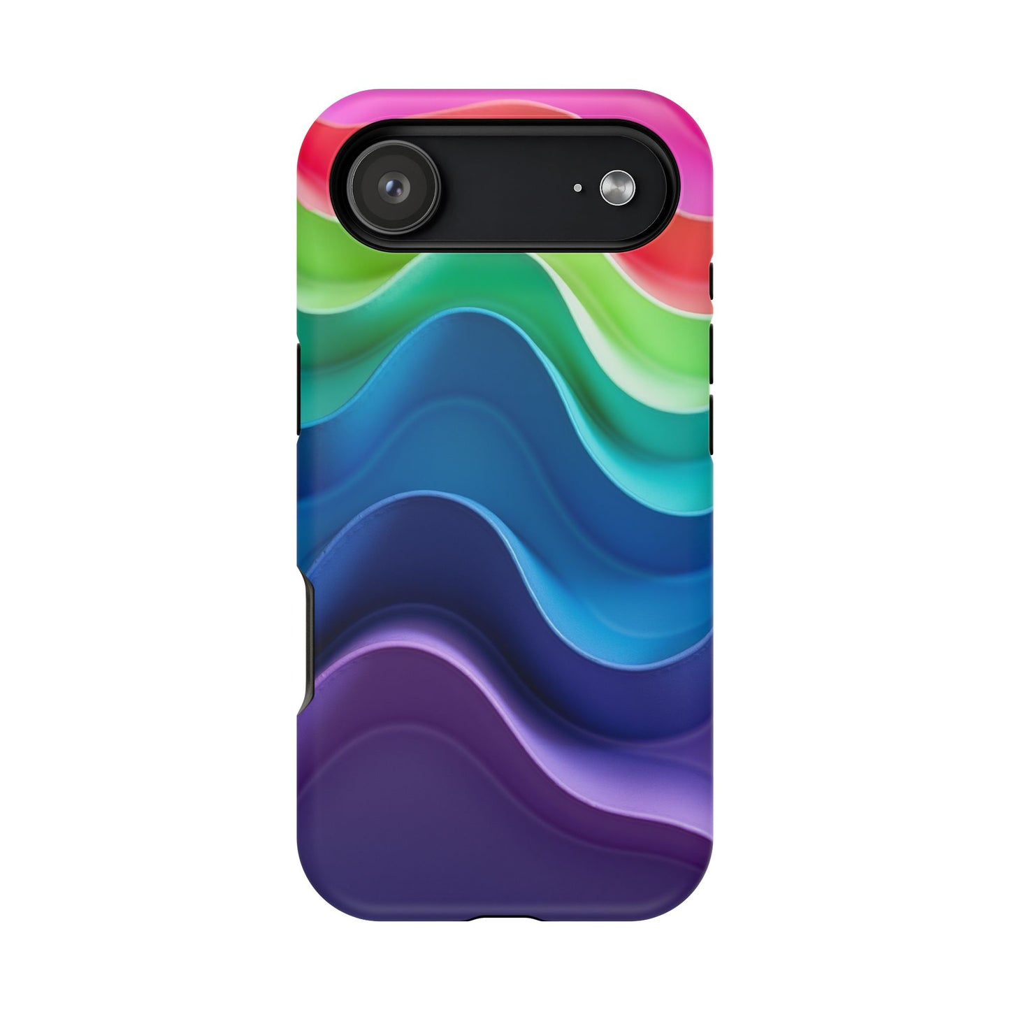 Rainbow Wave Phone Case - Aesthetic Ocean Design | iPhone 14-17 Cases | Nature Gifts for Her, Colorful Trendy Accessory