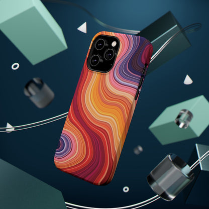 Lava Flow iPhone Case - Abstract Swirl Design, Trendy Aesthetic Gift Idea