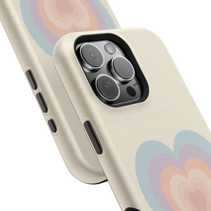 Pastel Heart iPhone Case - Retro Aesthetic Y2K Gift - Cute Phone Accessories