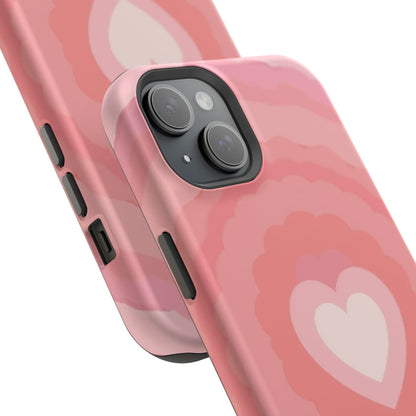 Heart Ripple iPhone Case - Cute Pink Aesthetic - Kawaii Gift for Her